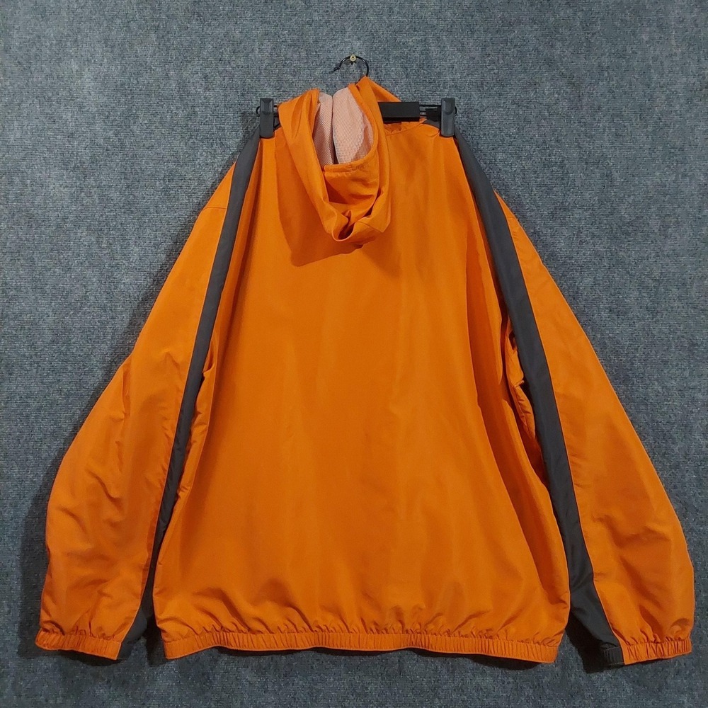 Vintage Nike Jacket Mens XL Orange Hooded Windbreaker Full‎ Zip Lightweight Logo - Picture 2 of 9